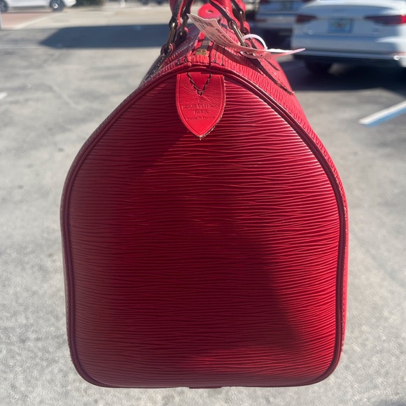 Louis Vuitton Epi Speedy 30 Boston Bag Red Handbag - Picture 4 of 16